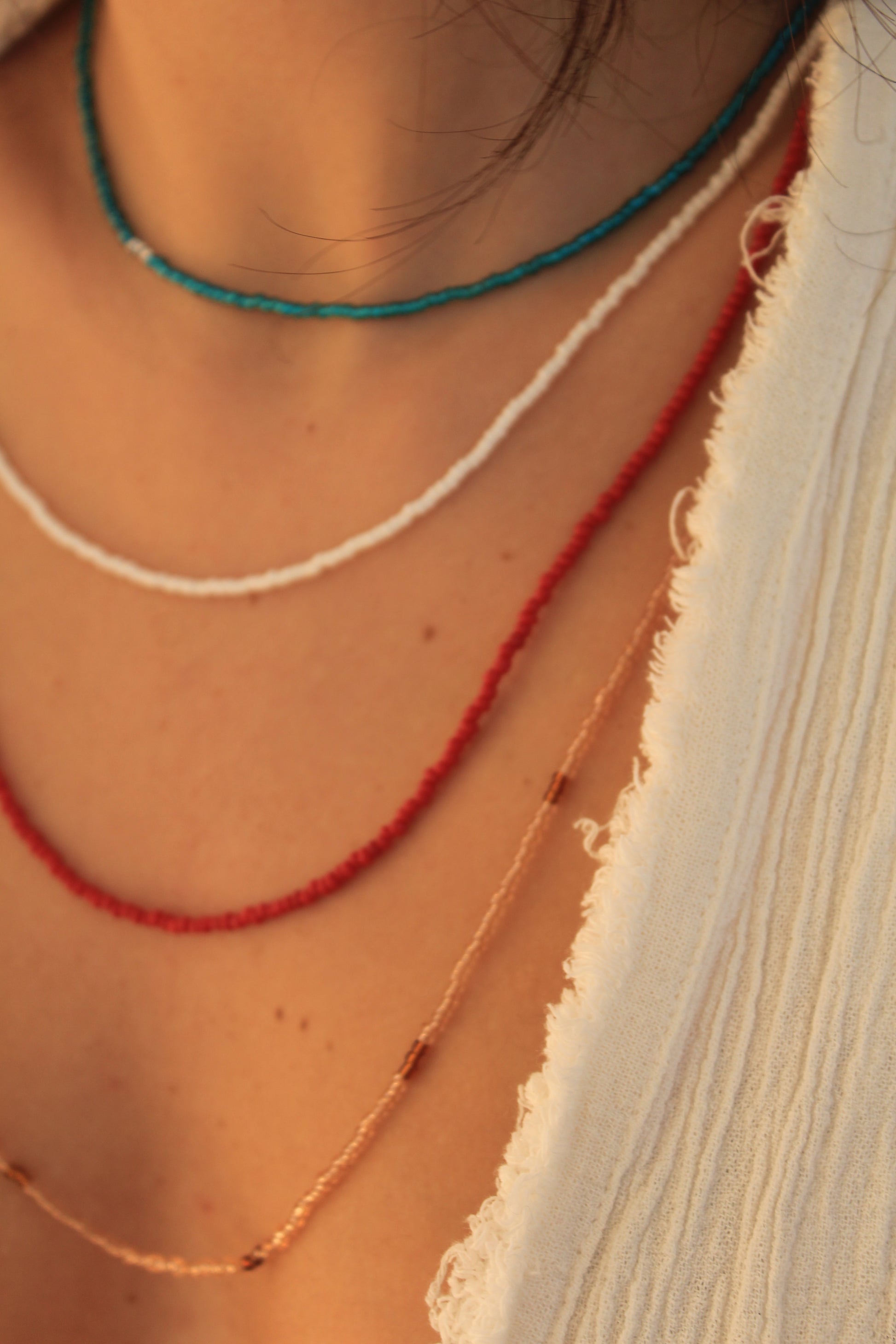 Belly Chain Basic - Filo in Nylon con Perline e Acciaio Inossidabile